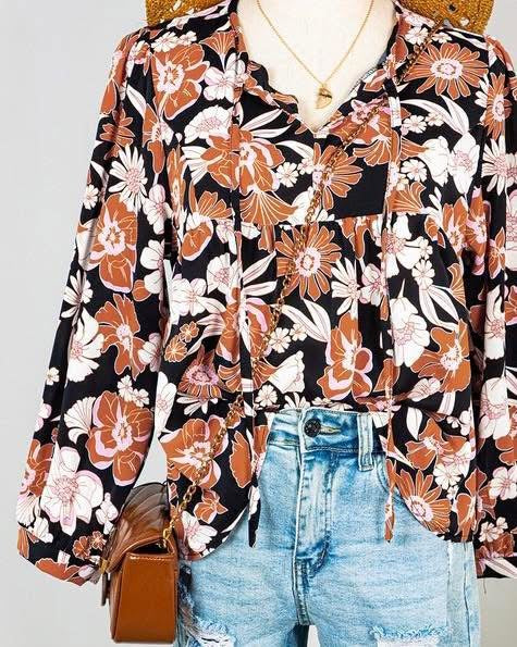 Floral Babydoll Blouse