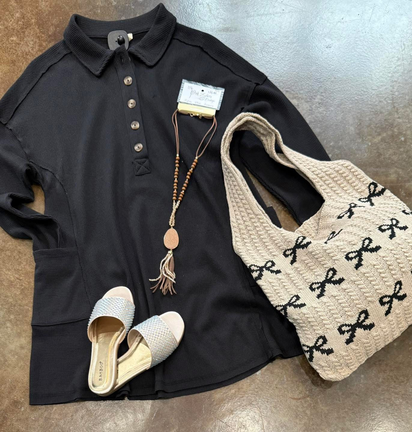 Black Collard L/S Dress