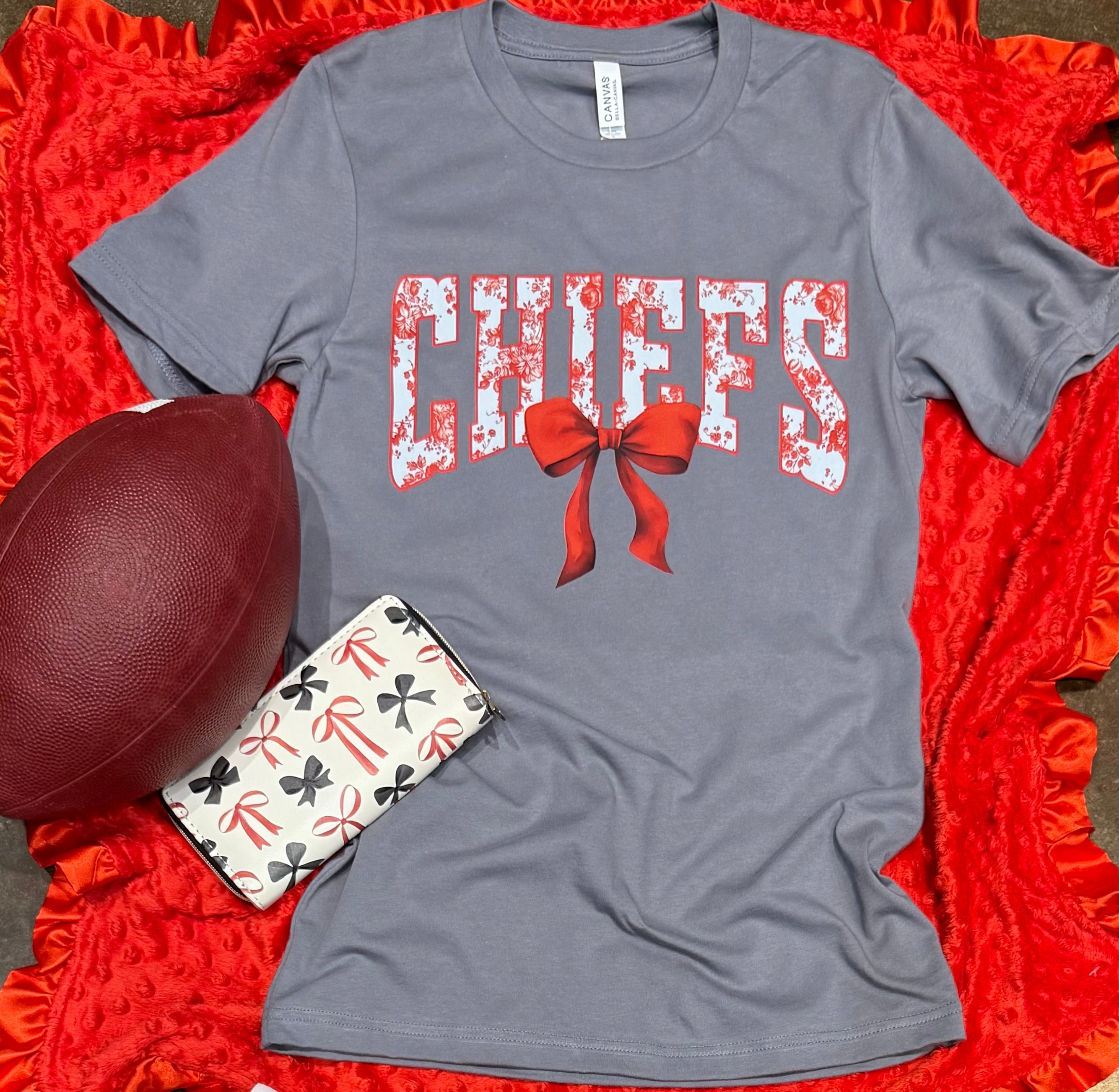 Floral Bow Chiefs Tee