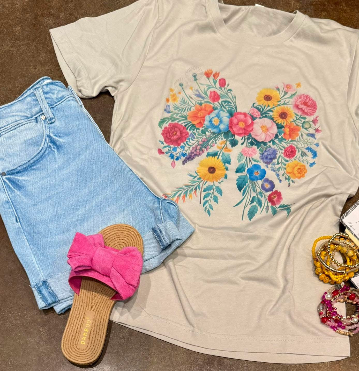 Floral Bow Tee