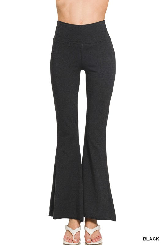 Black Fold Over Yoga Pants