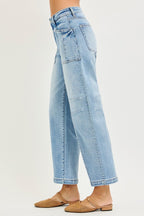 Risen Light Wash Barrel Jean
