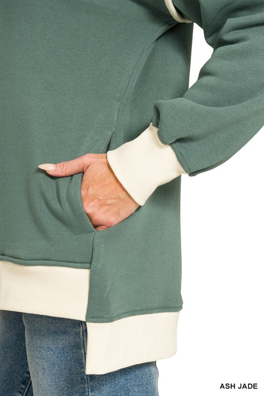 Jade & Cream Detail Sweatshirt
