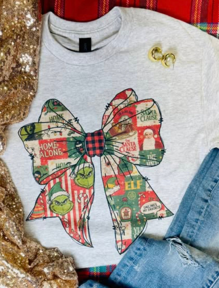 Grey Christmas Movie Tee