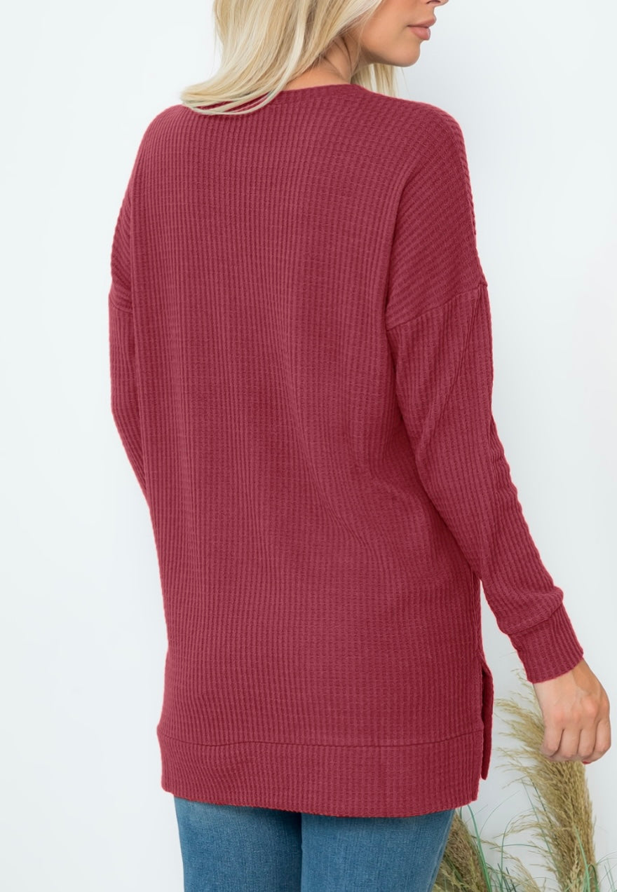 Plus Brushed Waffle Sweater