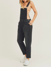 Load image into Gallery viewer, Black Relaxed Jean Overall
