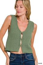 Knit Sleeveless Sweater Vest