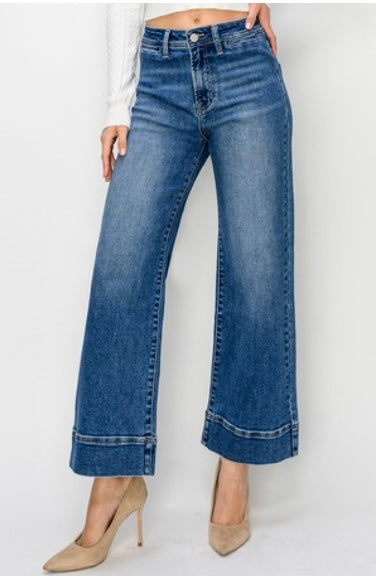 Risen Med. Wide Crop Jeans