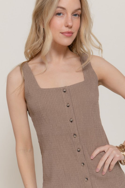 Khaki Flare Pant & Vest Set