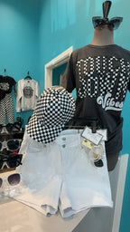 Checkered Touchdown Vibes Tee