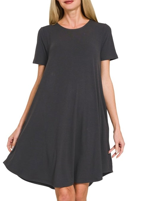 Basic Pocketed Dress