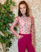 Mesh Long Sleeve Seamless Top