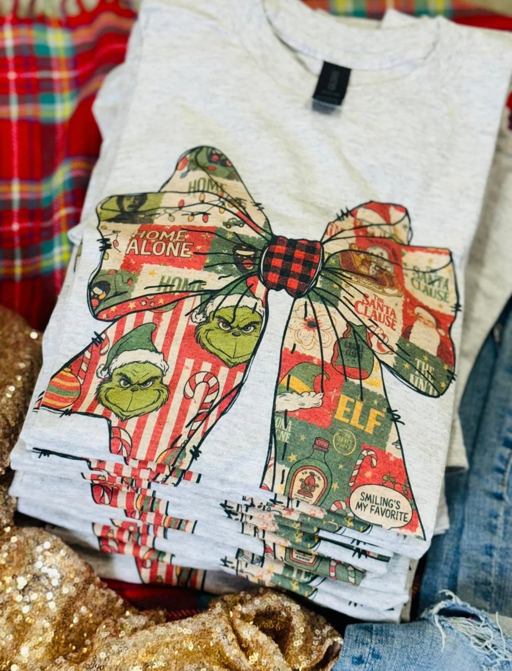 Grey Christmas Movie Tee