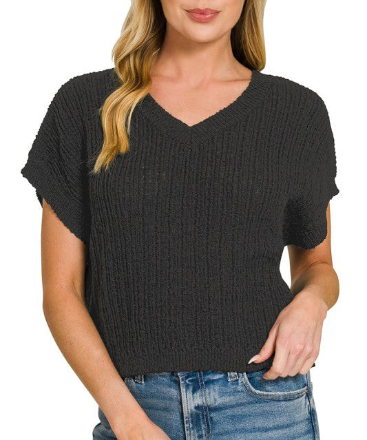 Textured Sweater Vest