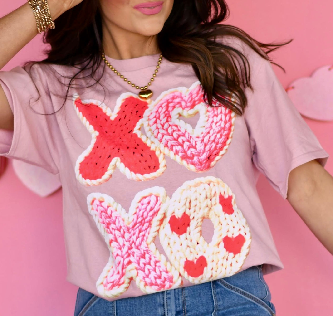 Pink XOXO Tee