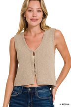 Knit Sleeveless Sweater Vest