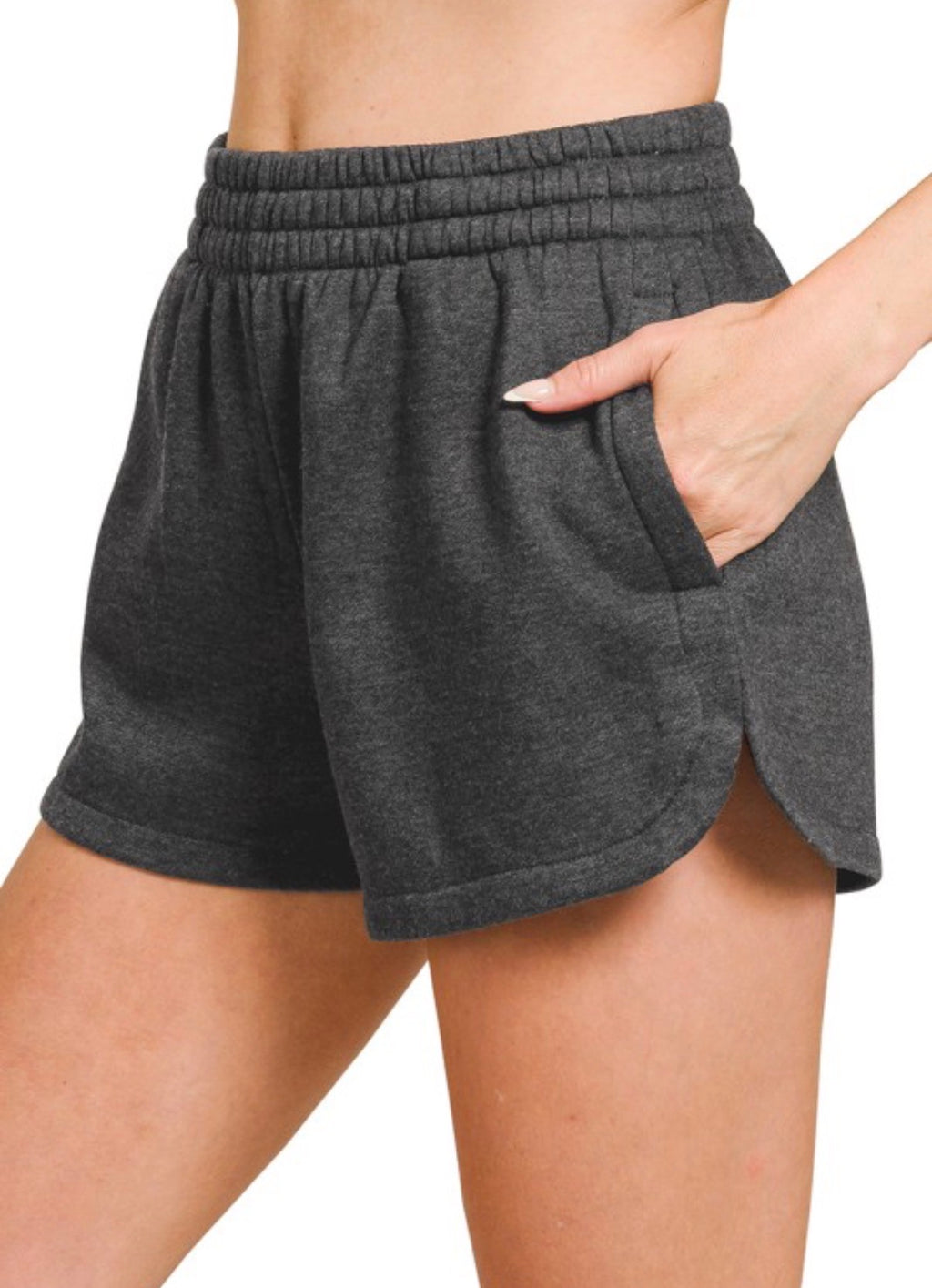 Acid Wash Dolphin Shorts