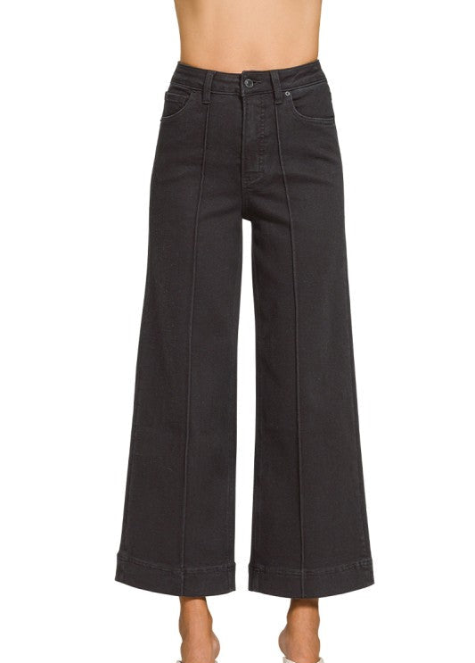 Zenana Black Pintuck Jeans *Teacher Drop