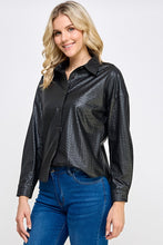 Load image into Gallery viewer, Black Faux Leather Top

