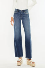 KanCan Dk Wash No Rip Wide Jean