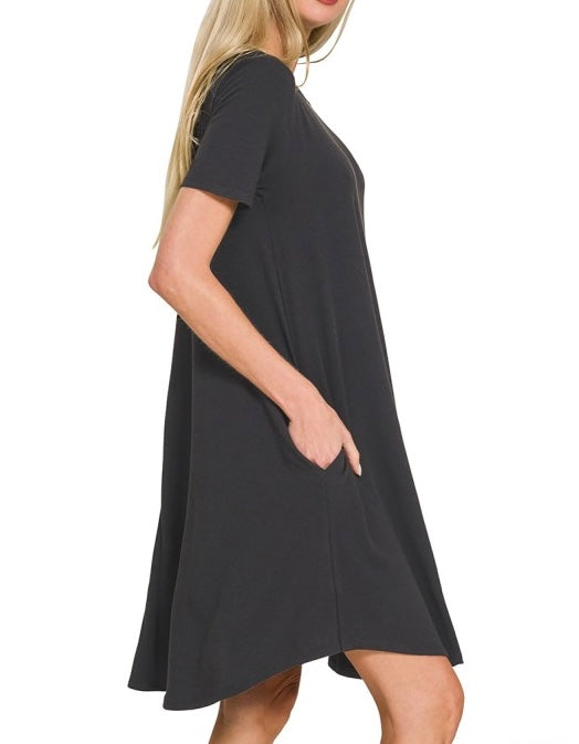 Basic Pocketed Dress