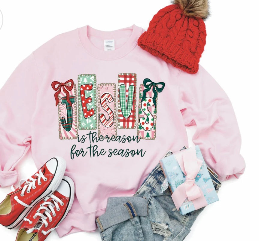 Pink Jesus Is The Reason Crewneck