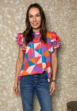 Load image into Gallery viewer, Mock Neck Geometric Top
