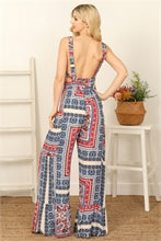 Load image into Gallery viewer, RedWhiteBlue Printed Jumpsuit
