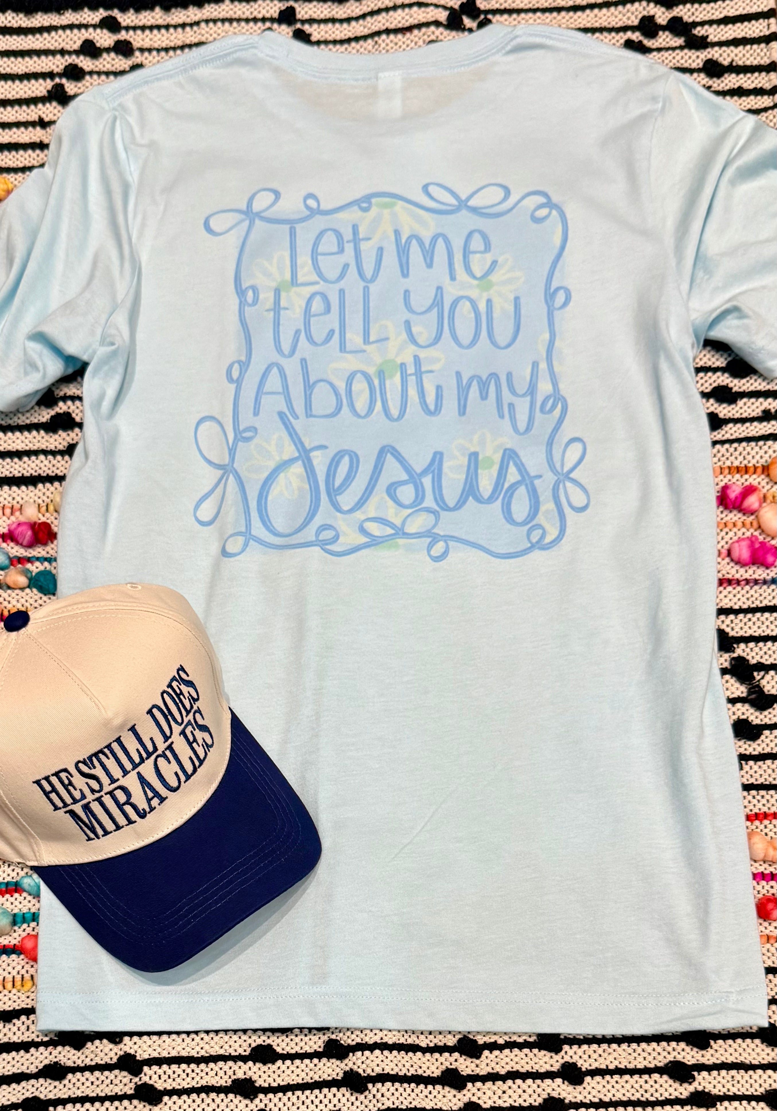 Blue Bow Let Me Tell You Tee