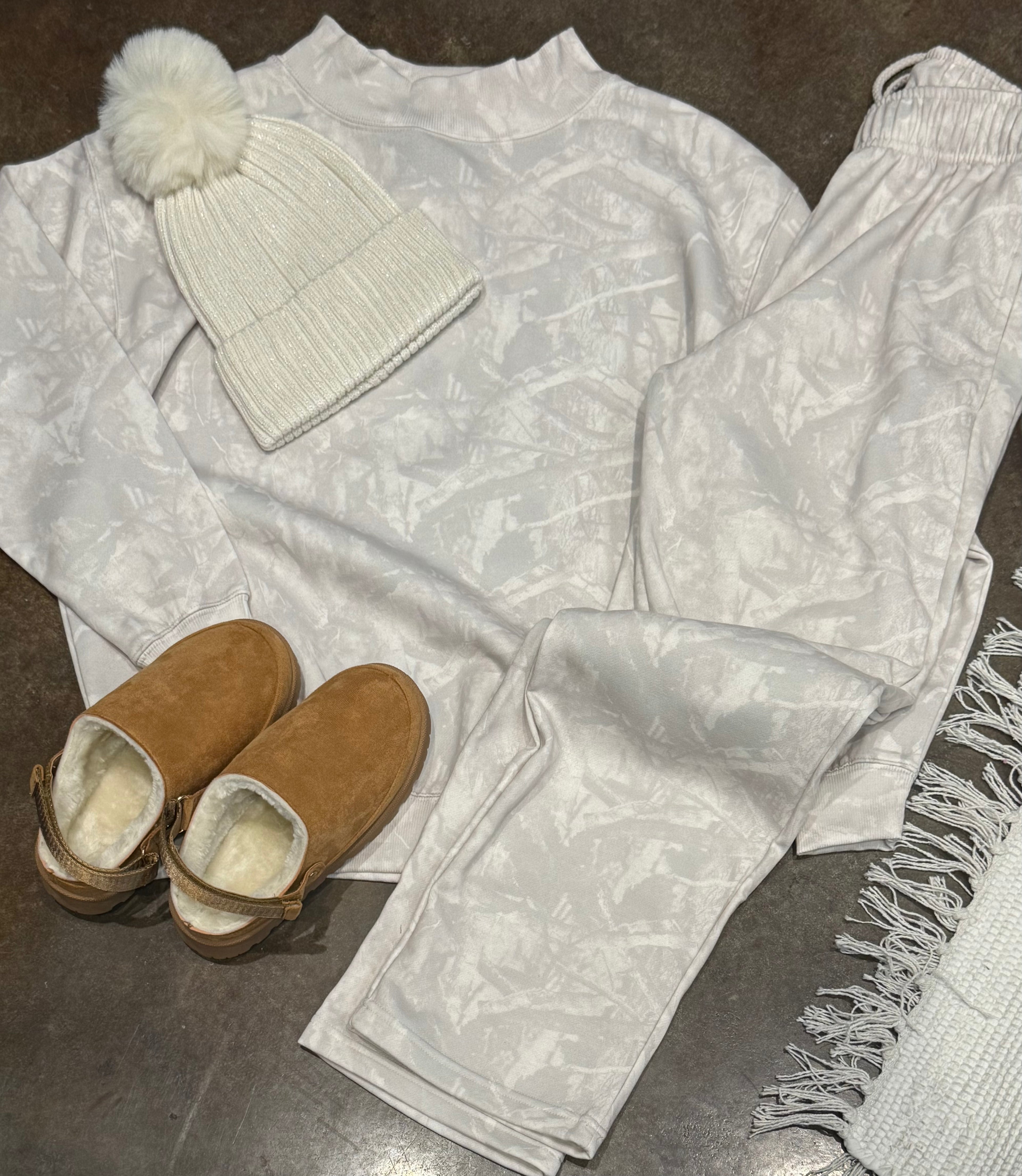 Ivory Camo Sweatsuit