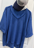 Brushed Waffle 3/4 Slv. Top