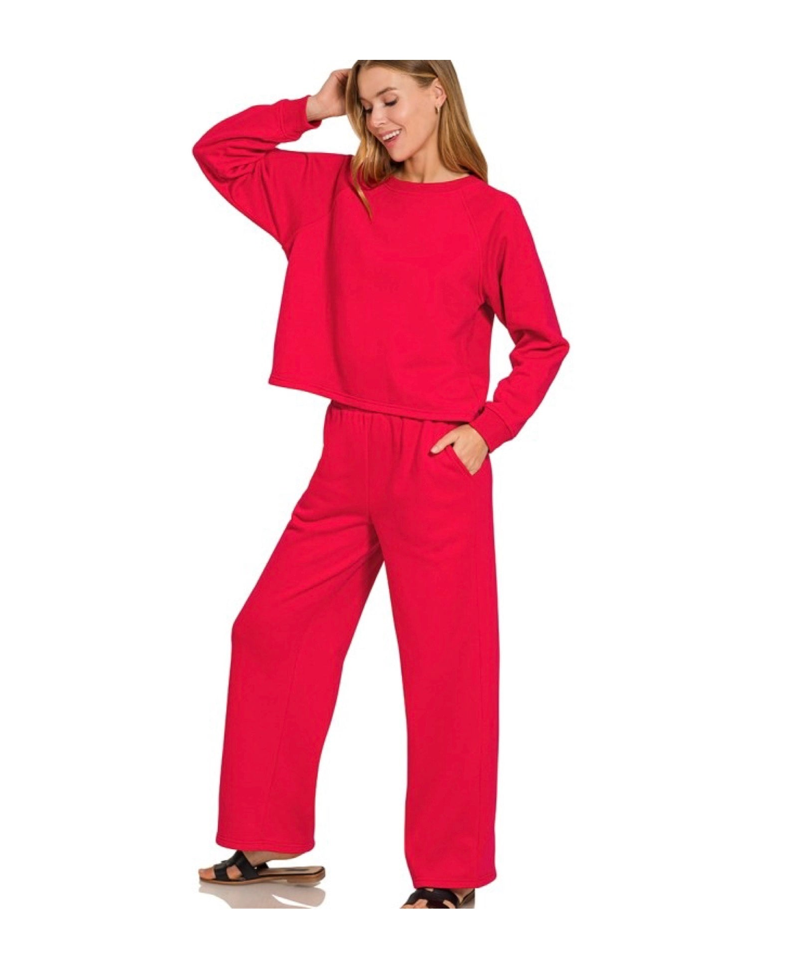Ruby Fleece Raglan Sweat Suit