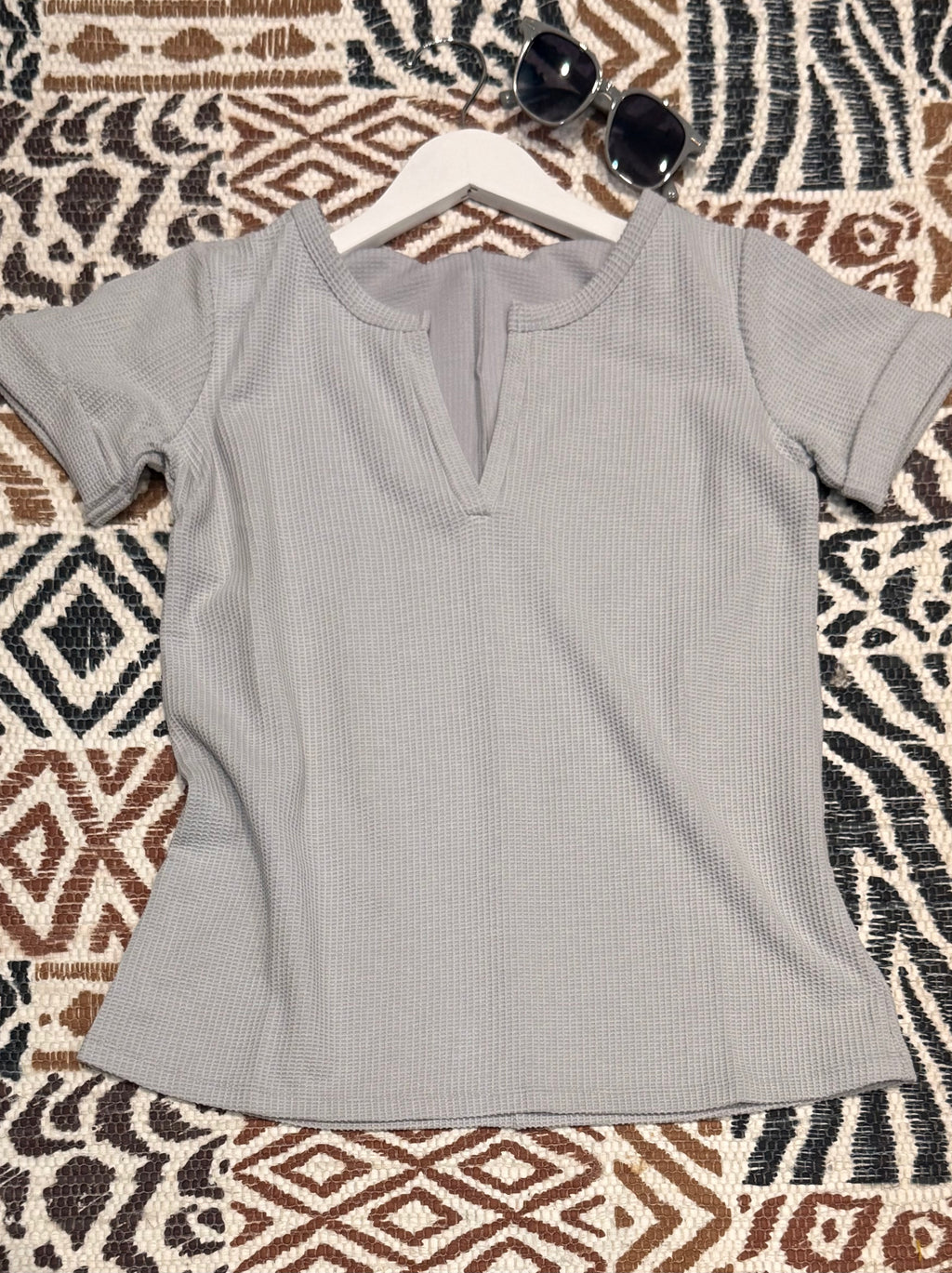 Melange Waffle Top