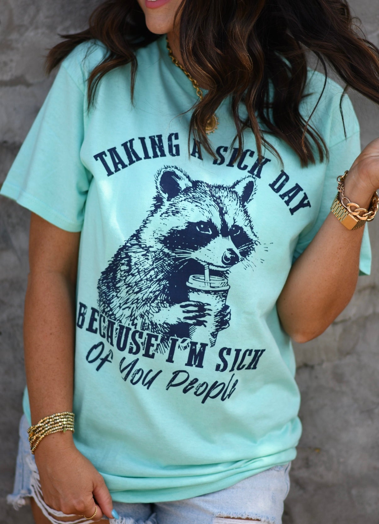 Mint Taking A Sick Day Tee