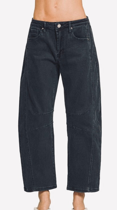 Black Barrel Jeans