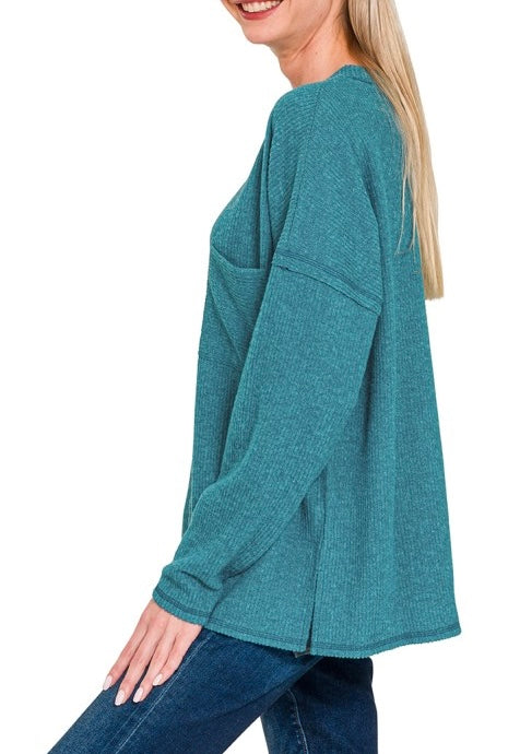 Ribbed Brushed Hacci Sweater