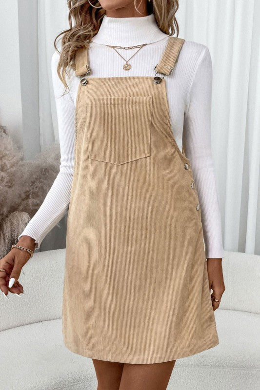 Khaki Corduroy Dress