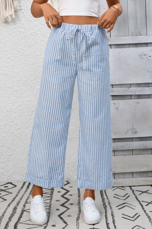 Blue/White Striped Pants