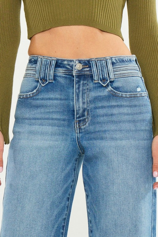 KanCan Crater Wide Leg Jeans