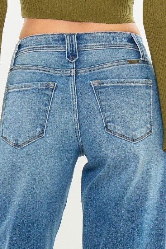 KanCan Crater Wide Leg Jeans