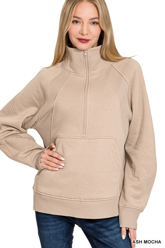 Bone Half Zip Pullover