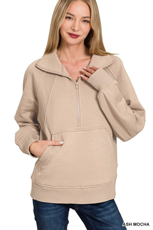 Bone Half Zip Pullover