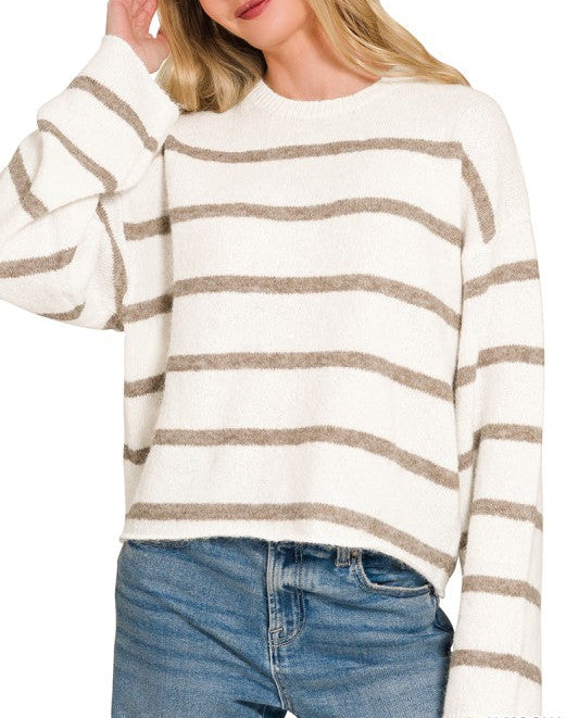 Wool Blend Striped Sweater
