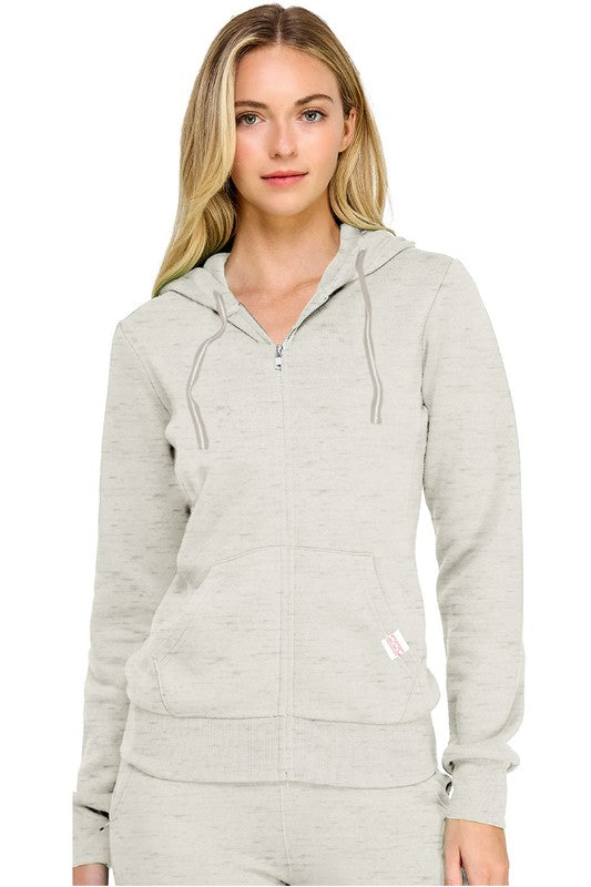 Oatmeal Zip Up Hoodie