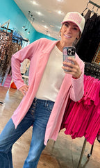 Pink Classic Long Blazer