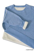 Contrast Color Trim Sweater