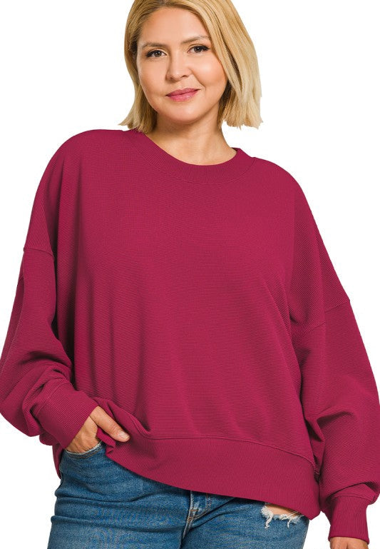 Cabernet Balloon Sleeve Sweater