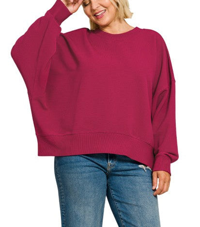 Cabernet Balloon Sleeve Sweater