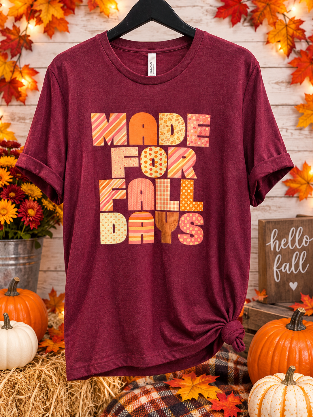 Maroon Made for Fall Tee