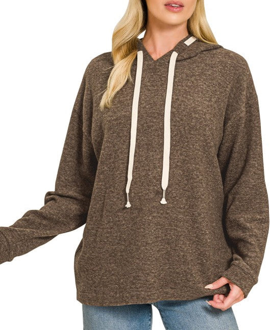 Espresso Brushed Hacci Hoodie